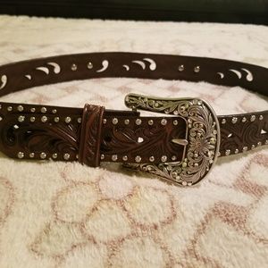 New Women Brown ARIAT Size M Belt